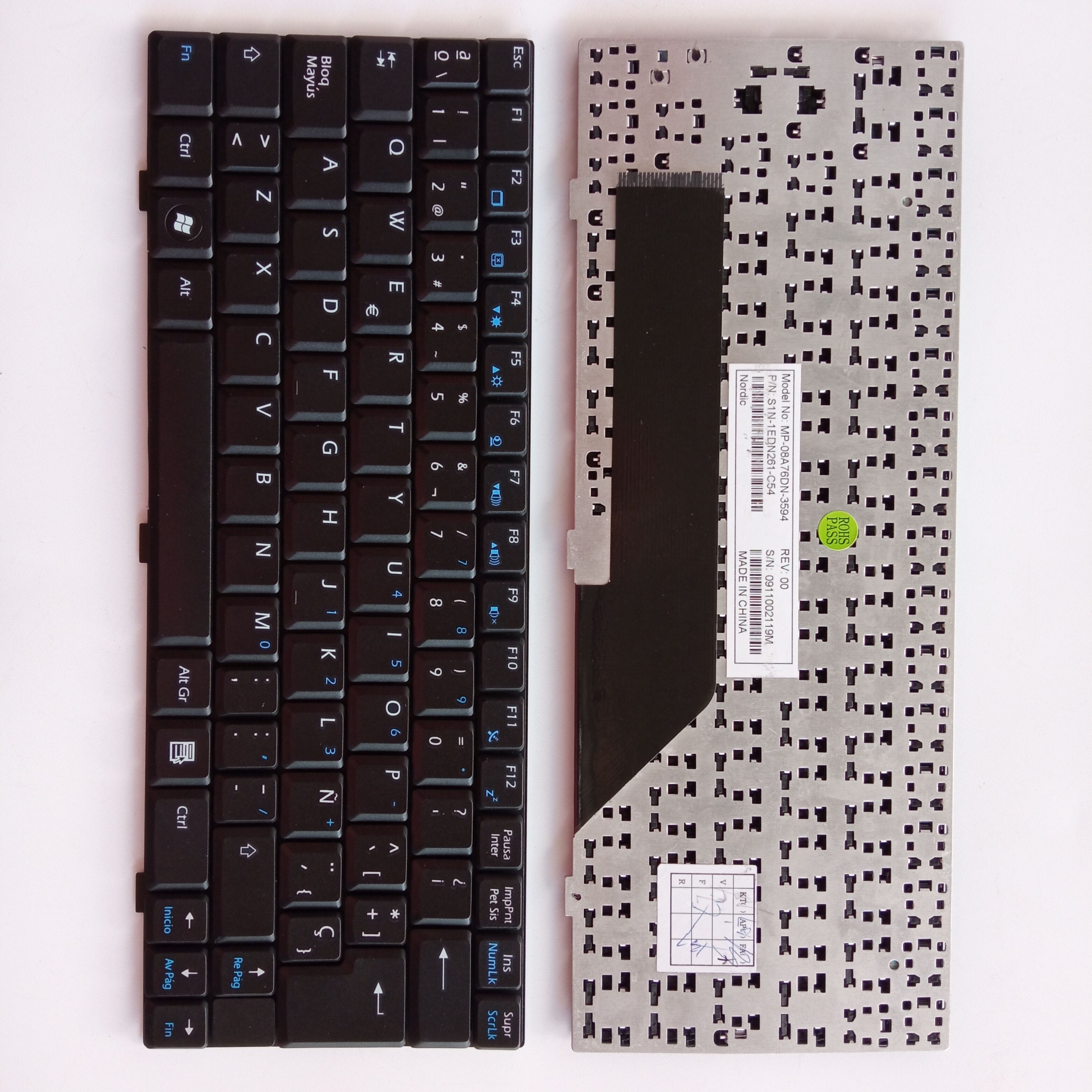 Picture of New Replacement Laptop Keyboard For TOSHIBA U100 BLACK Sp Layout